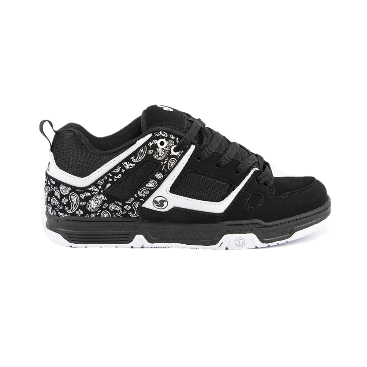 DVS F0000329002 GAMBOL MN'S (Medium) Black/White Leather & Nubuck Skate Shoes