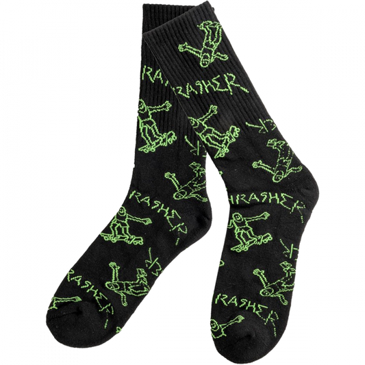 Thrasher Gonz Pattern Socks Black/Green