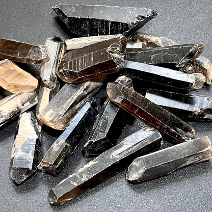 Himalayan Smoky Quartz Crystal Points (By 3 Pc or 1 LB) Bulk Wholesale Lot Rough Raw Gemstones