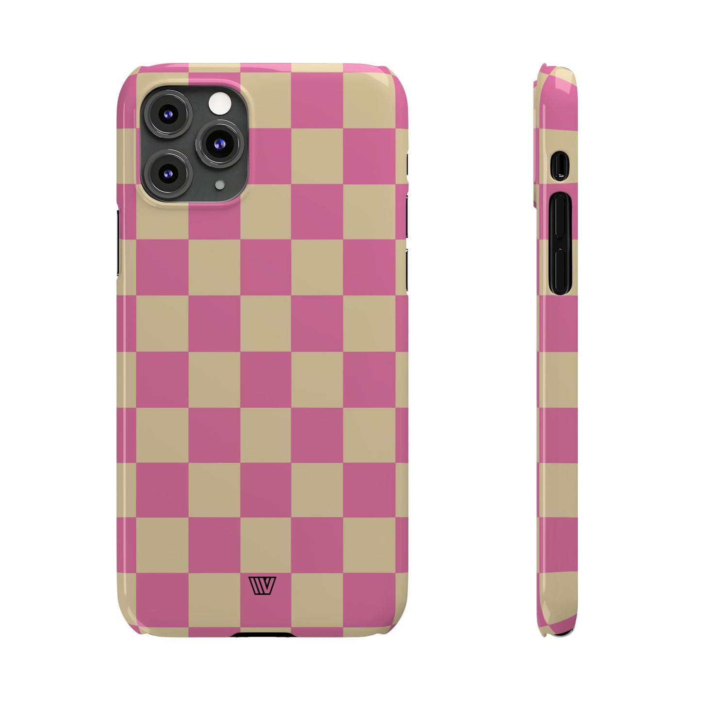 PINK TAN CHECKERBOARD | Slim iPhone Case