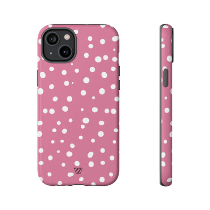 BLUSH RED DOTS | Tough Phone Case