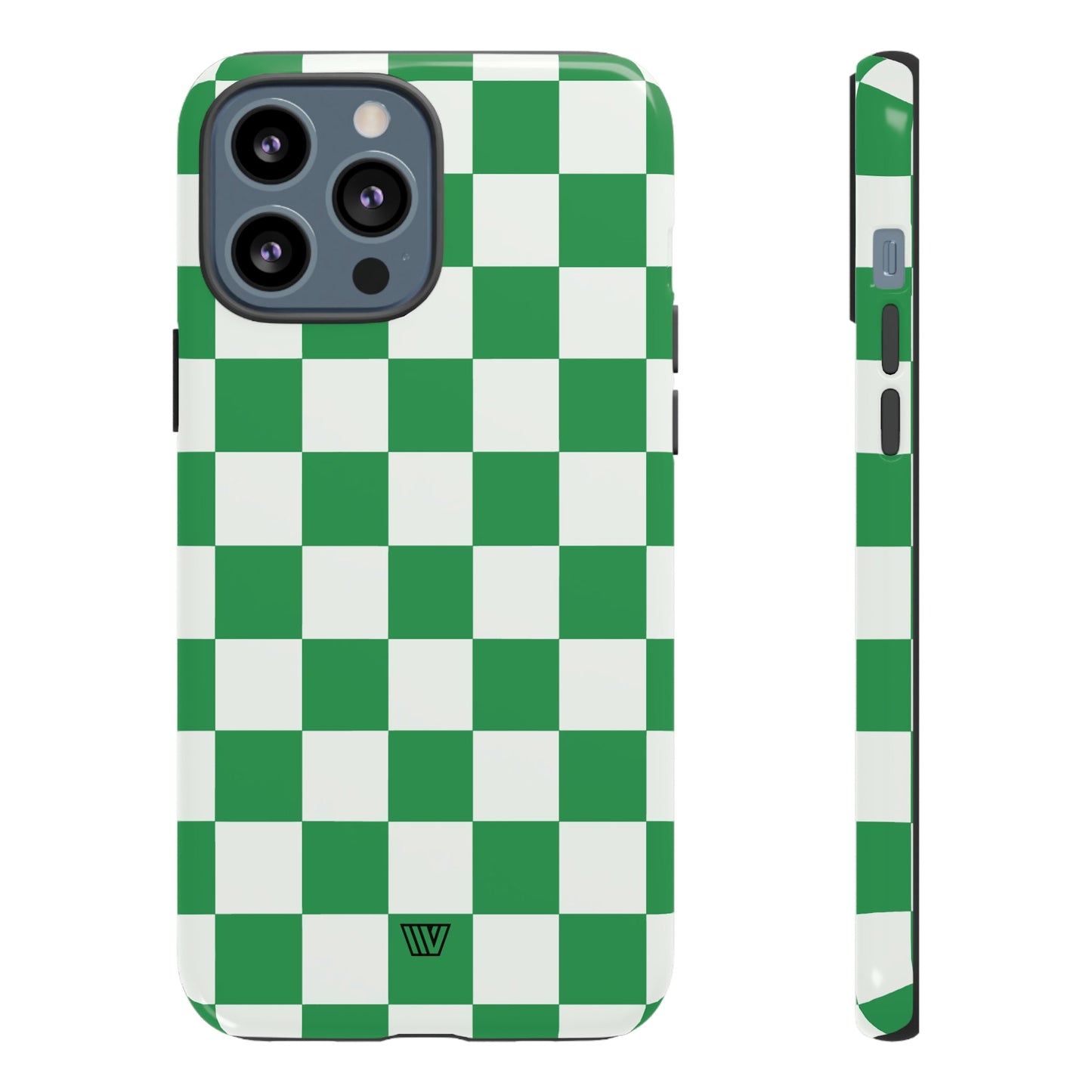 GREEN WHITE CHECKERBOARD | Tough Phone Case