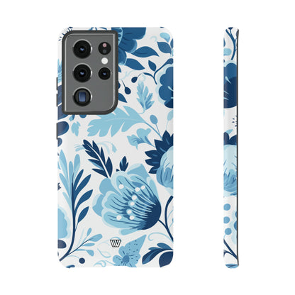 BLUE WHITE FLOWERS | Tough Phone Case