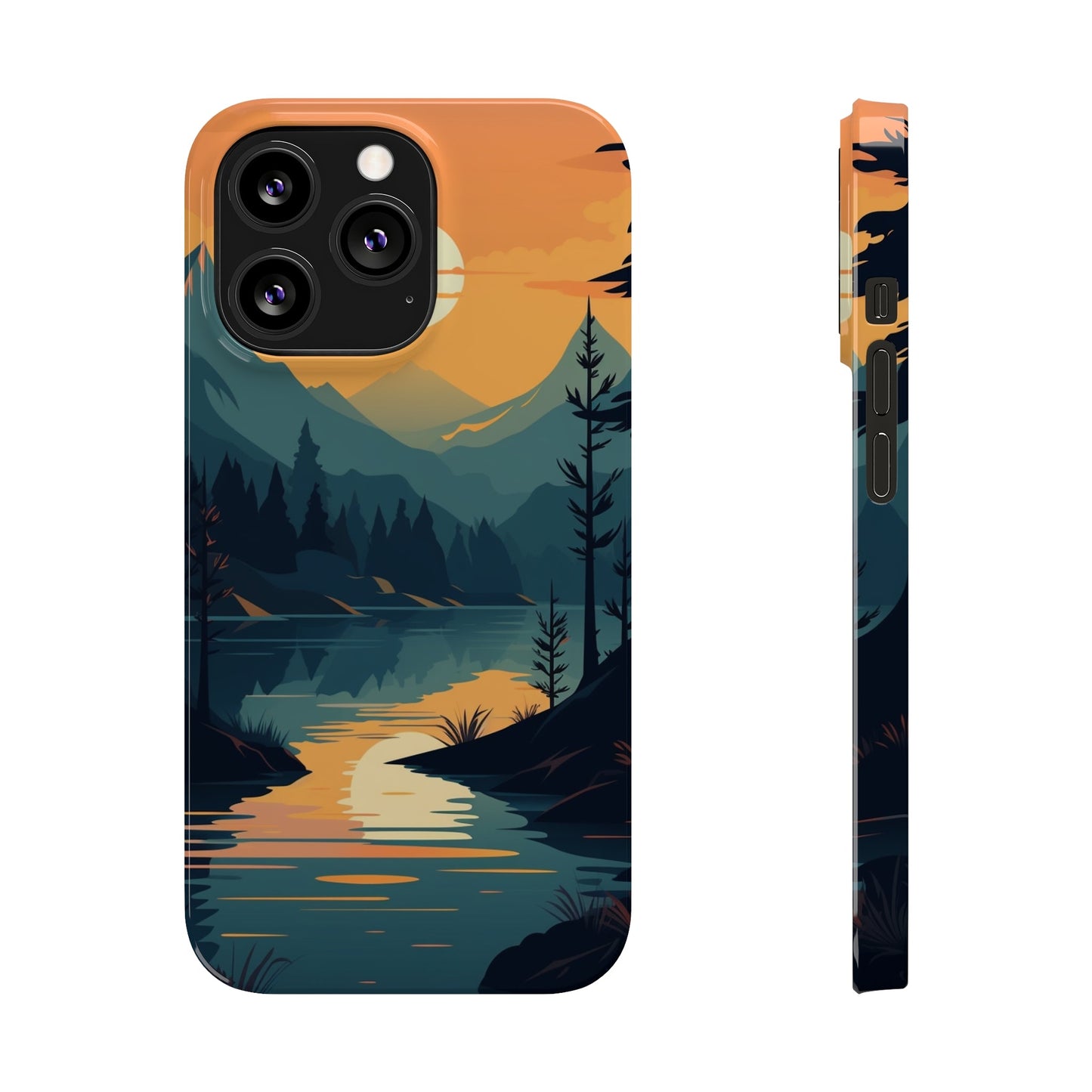 DEEP MOUNTAIN SUNSET | Slim iPhone Case