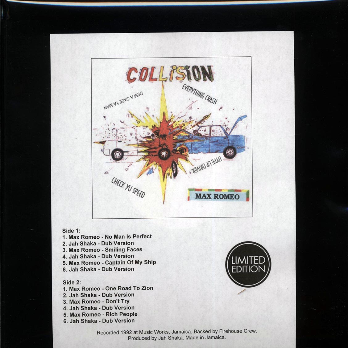 Max Romeo - Collision (Jamaica press) (orig. press) (plain jacket)