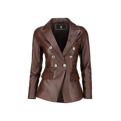 Women's Fancy Style Double Breasted Blazer Jacket