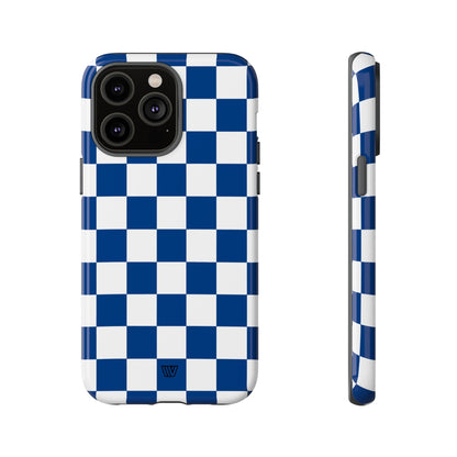 BLUE WHITE CHECKERBOARD | Tough Phone Case