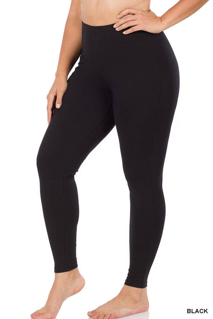 PLUS SIZE BETTER COTTON FULL LENGTH LEGGINGS