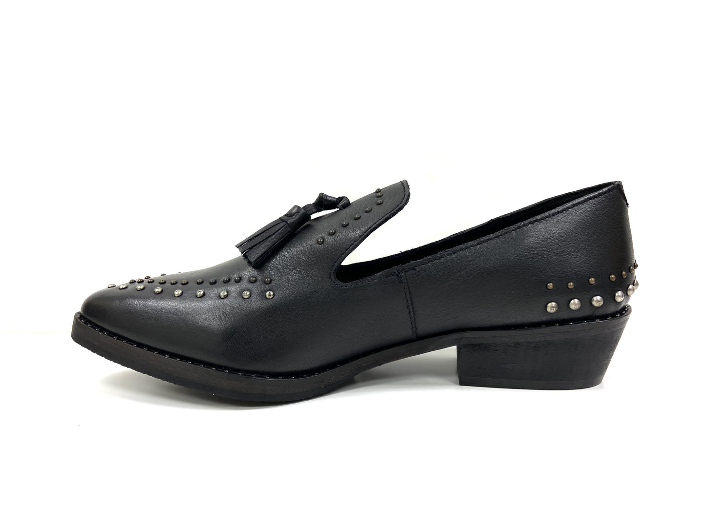 Bella Black Studded Mules