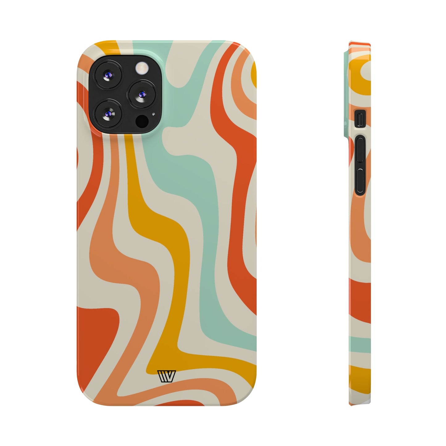 RETRO GROOVY SWIRLS | Slim iPhone Case