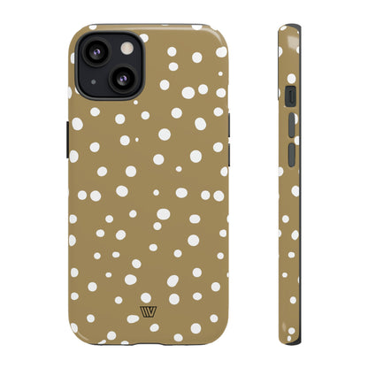 DARK BEIGE DOTS | Tough Phone Case