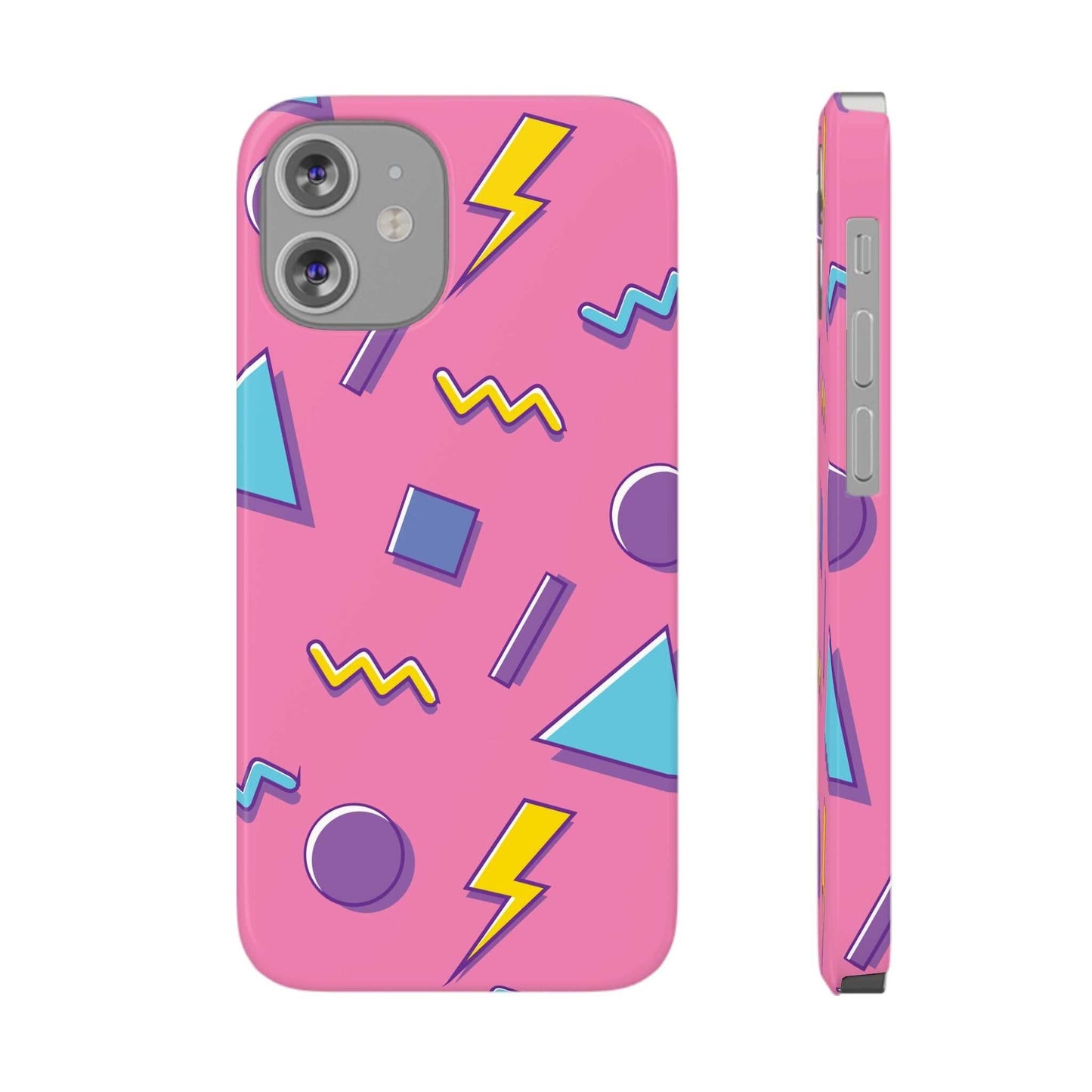 80 /90s PINK RETRO PATTERN | Slim iPhone Case