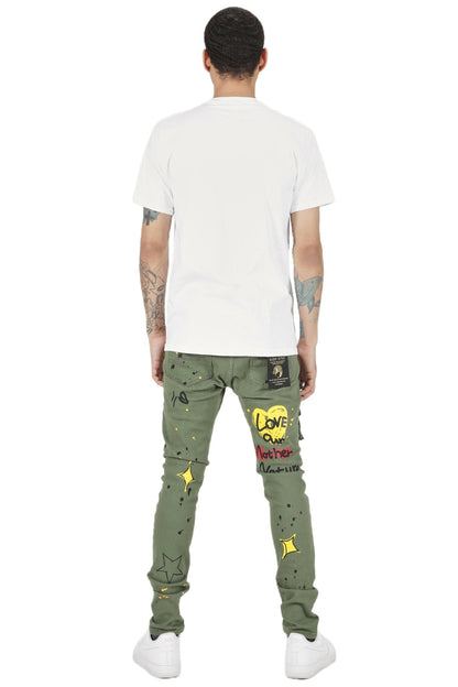 Jake Men's premium skinny twill cargo pants.