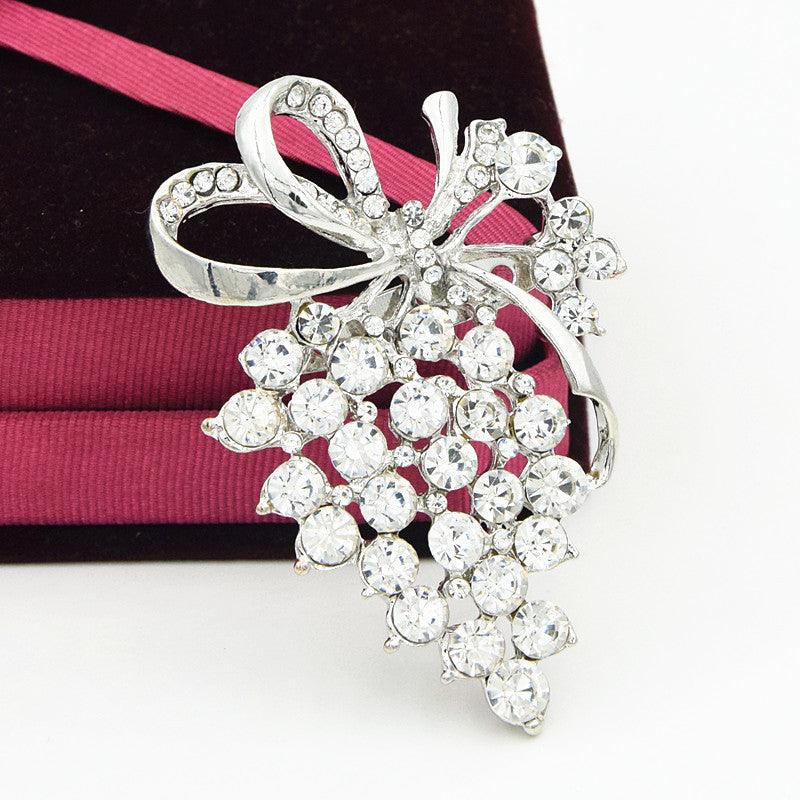 Sparkling Grape Cluster Brooch: A Toast to Style