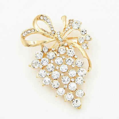 Sparkling Grape Cluster Brooch: A Toast to Style