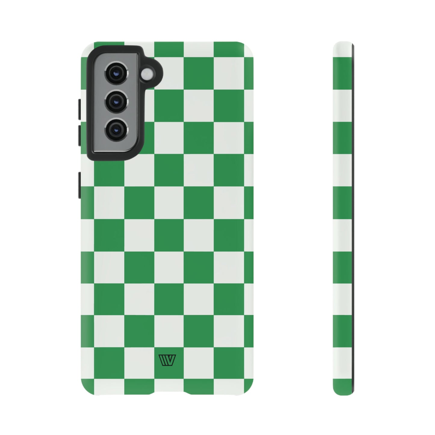 GREEN WHITE CHECKERBOARD | Tough Phone Case