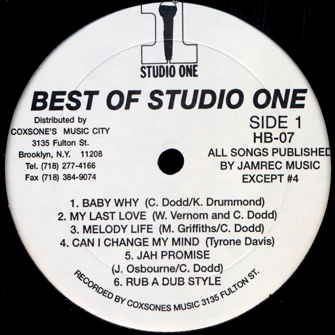 Alton Ellis, Johnny Osbourne, The Gladiators, The Cables, The Heptones, Sugar Minott, Etc. - Best Of Studio One