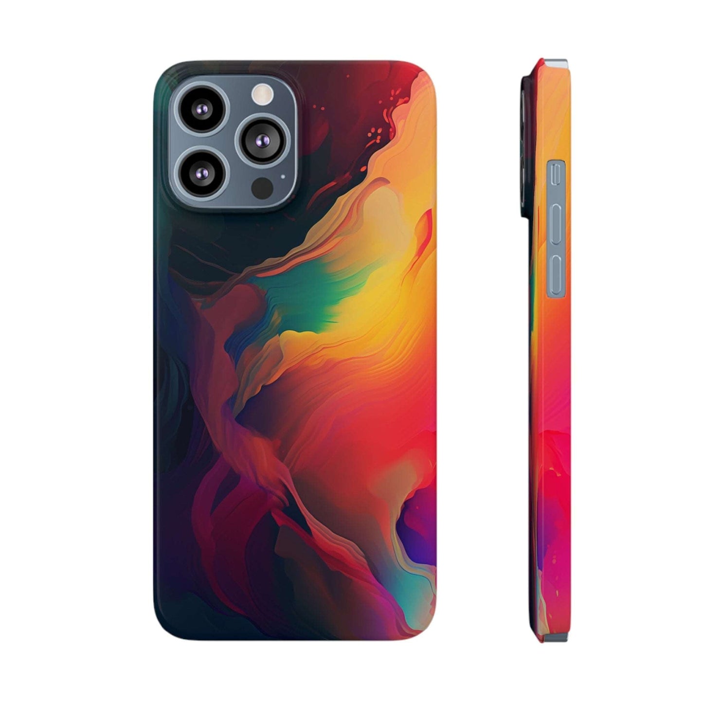 Abstract Paint Colors Slim Phone Case