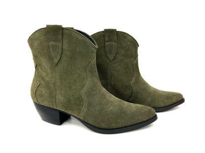 Chili Olive Short Western Bootie