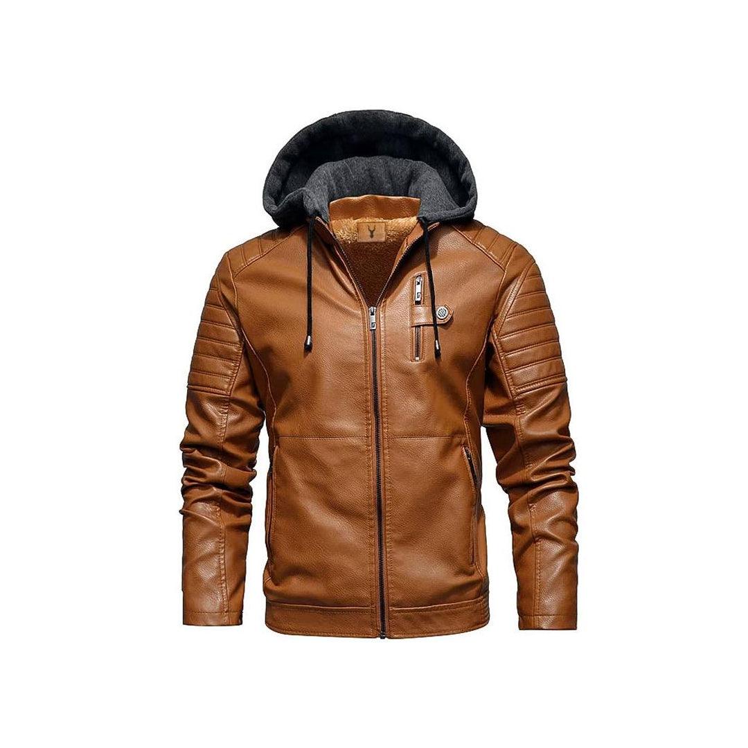 Avenger Hooded Leather Jacket