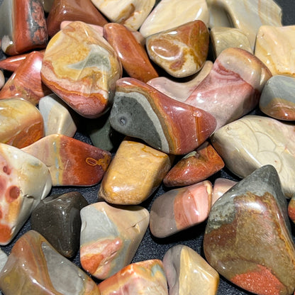 Polychrome Desert Jasper Tumbled (1 LB) One Pound Bulk Wholesale Lot Polished Gemstones