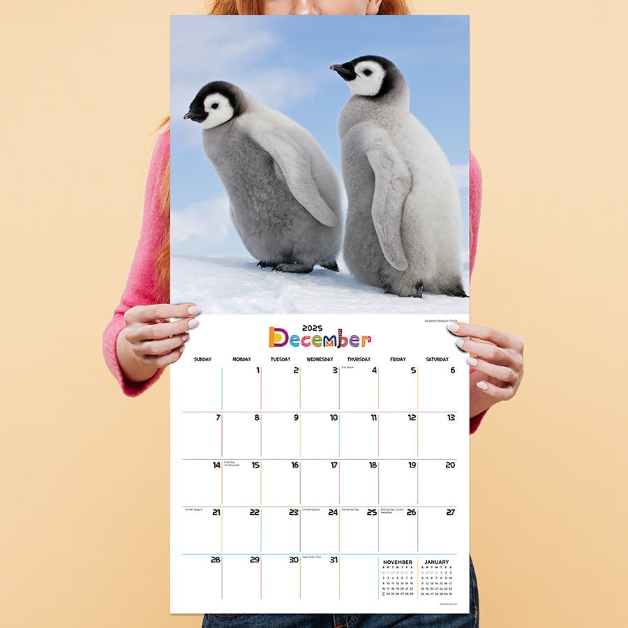 2025 Baby Animals Wall Calendar