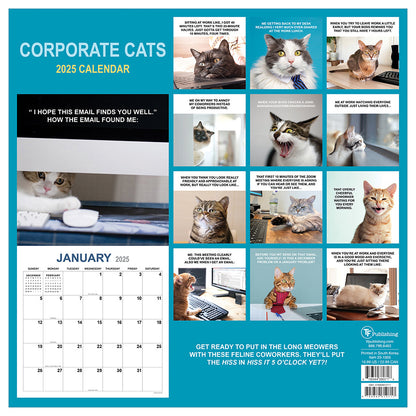 2025 Corporate Cats Wall Calendar