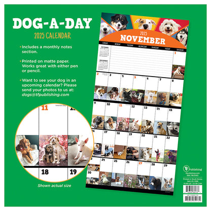 2025 Dog-A-Day Wall Calendar