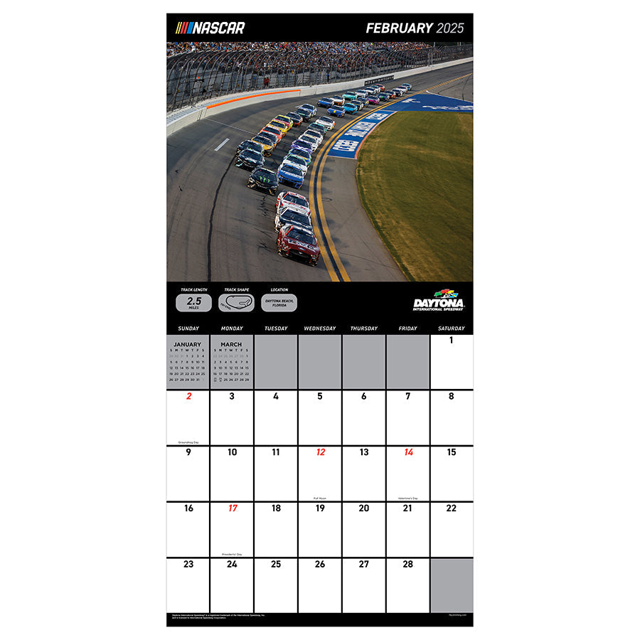 2025 Nascar Tracks Wall Calendar