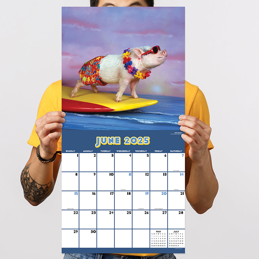 2025 Playful Pigs Wall Calendar