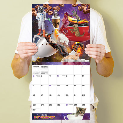 2025 Space Cats Wall Calendar