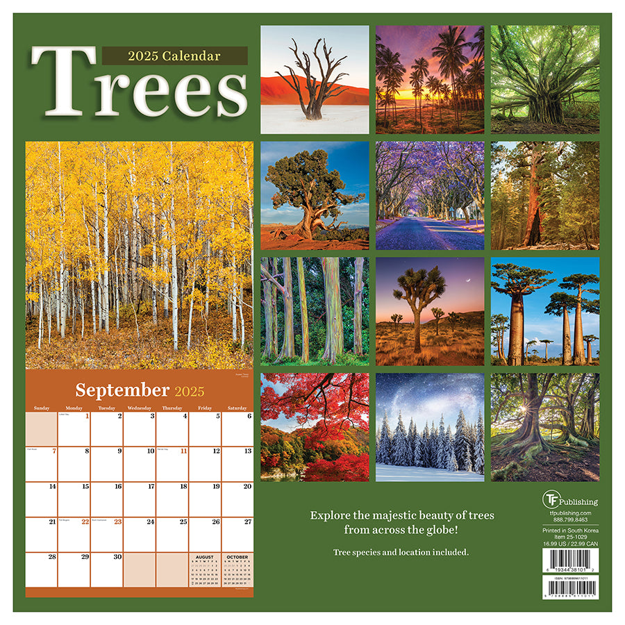 2025 Trees Wall Calendar