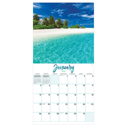 2025 Tropical Beaches Wall Calendar