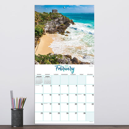 2025 Tropical Beaches Wall Calendar