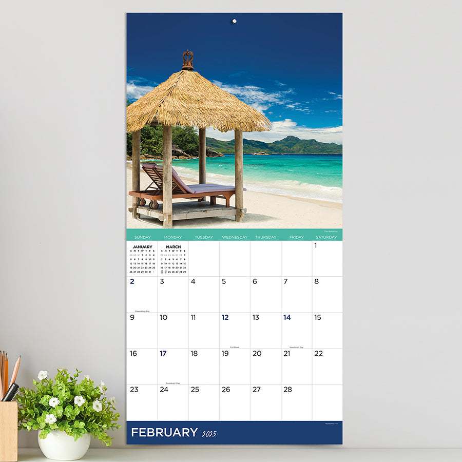 2025 Tropical Escapes Wall Calendar