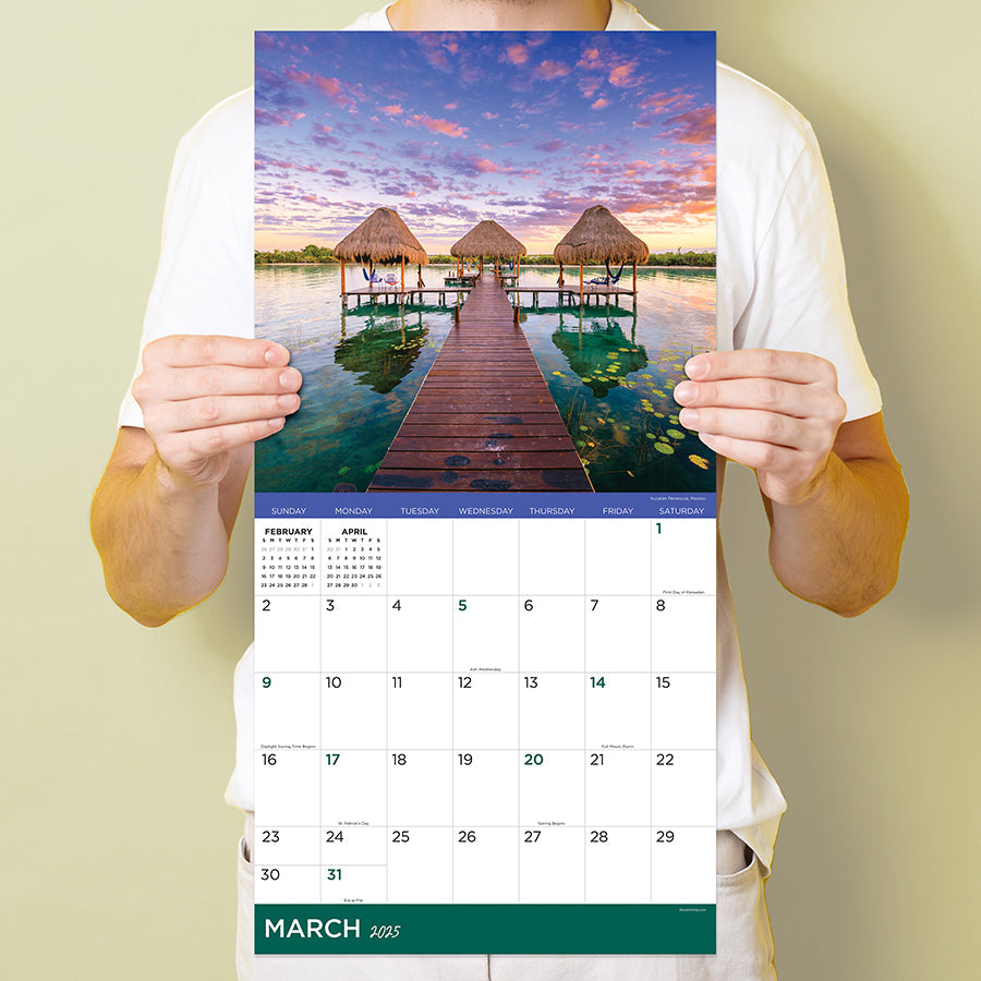 2025 Tropical Escapes Wall Calendar