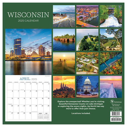 2025 Wisconsin Wall Calendar