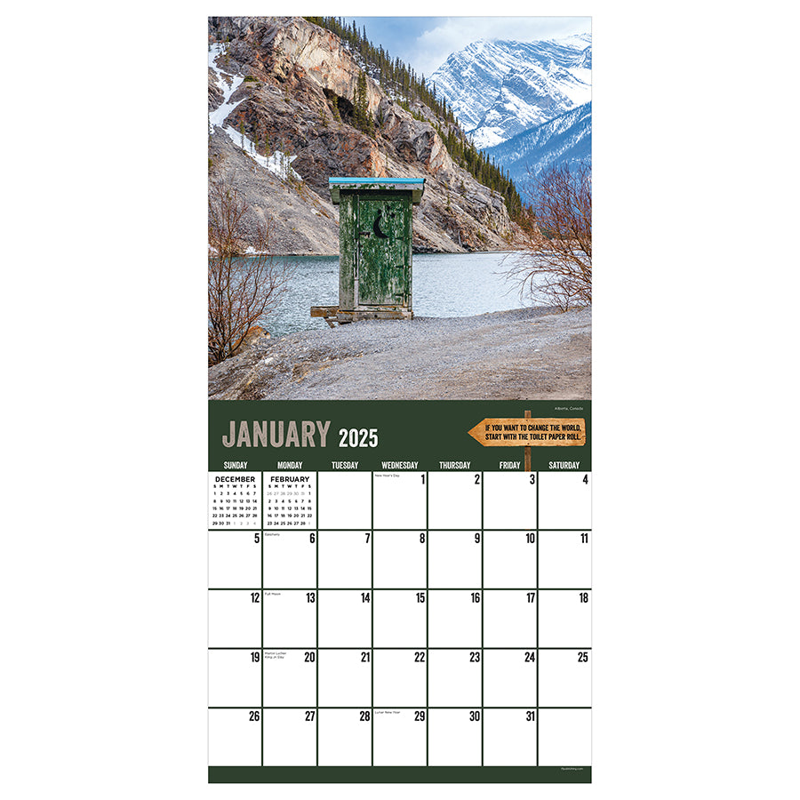 2025 Outhouses Wall Calendar