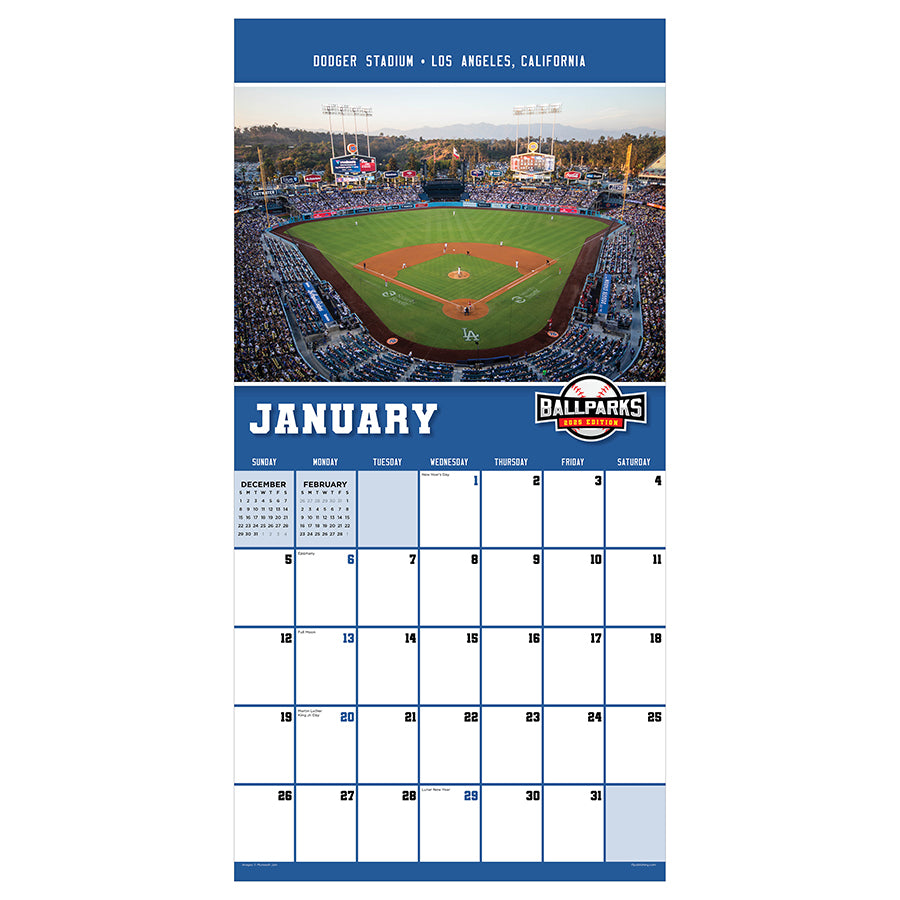 2025 Ballparks Wall Calendar