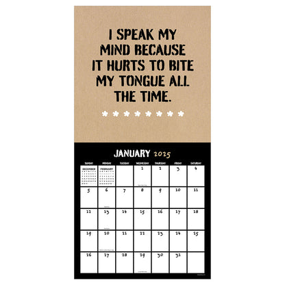 2025 Anti-Affirmations Wall Calendar