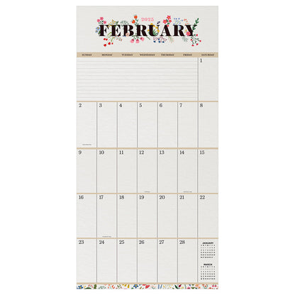 2025 Big Grid-Floral Wall Calendar