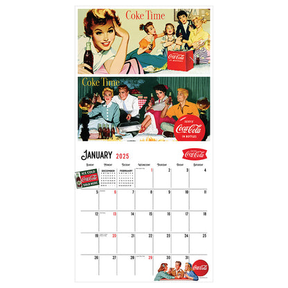 2025 Coca-Cola: Vintage Nostalgia Wall Calendar