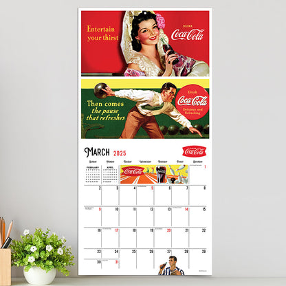 2025 Coca-Cola: Vintage Nostalgia Wall Calendar