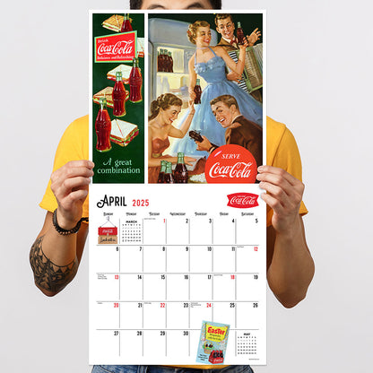 2025 Coca-Cola: Vintage Nostalgia Wall Calendar