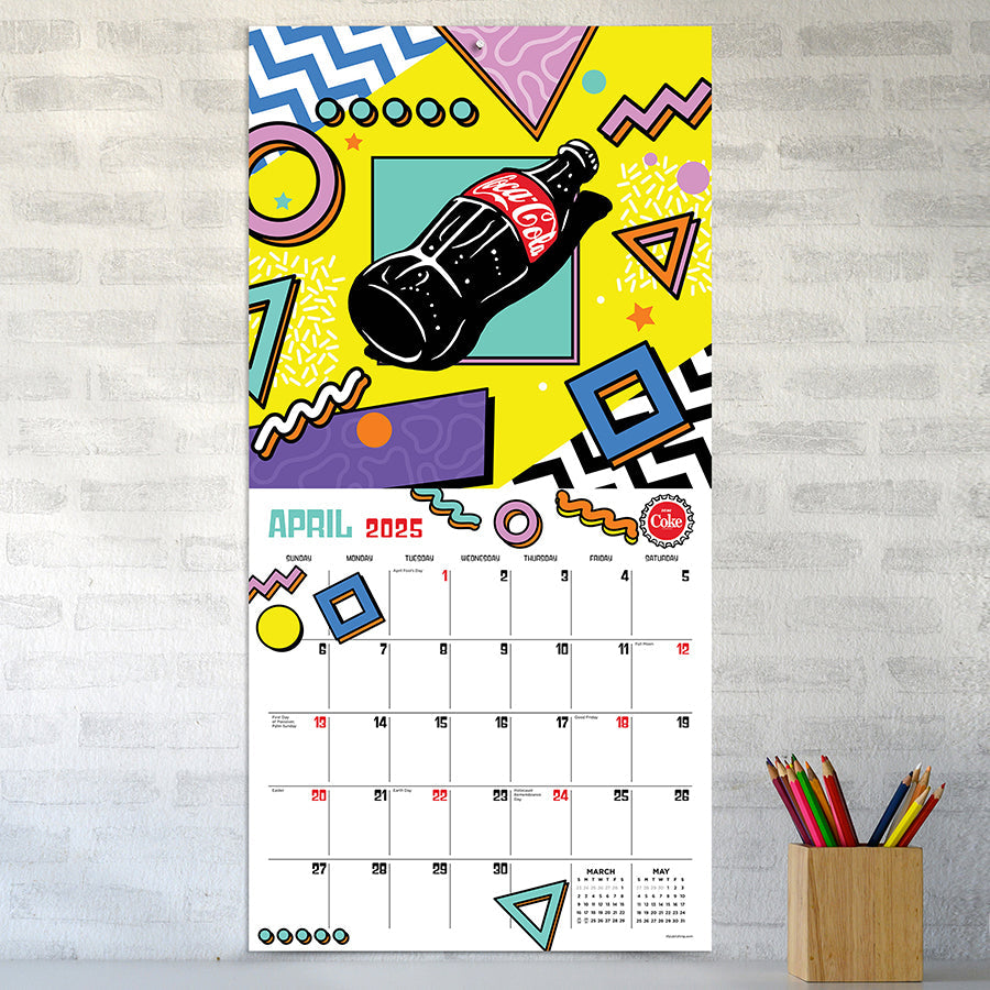 2025 Coca-Cola: Retro & Refreshed! Wall Calendar