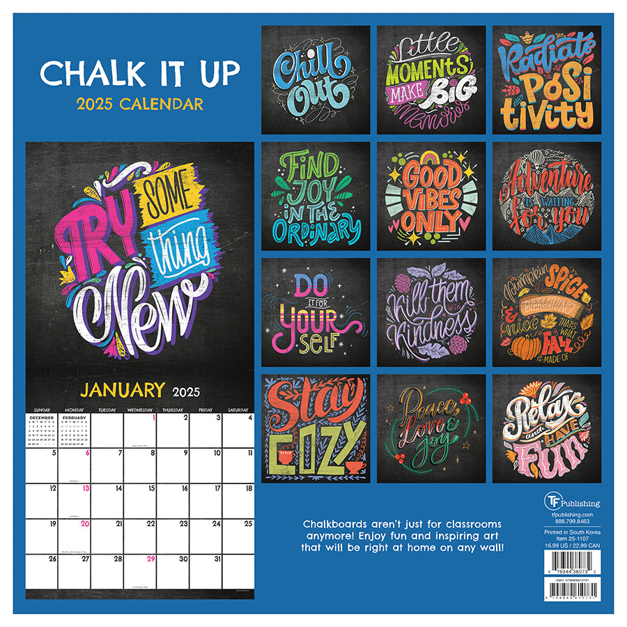 2025 Chalk It Up Wall Calendar