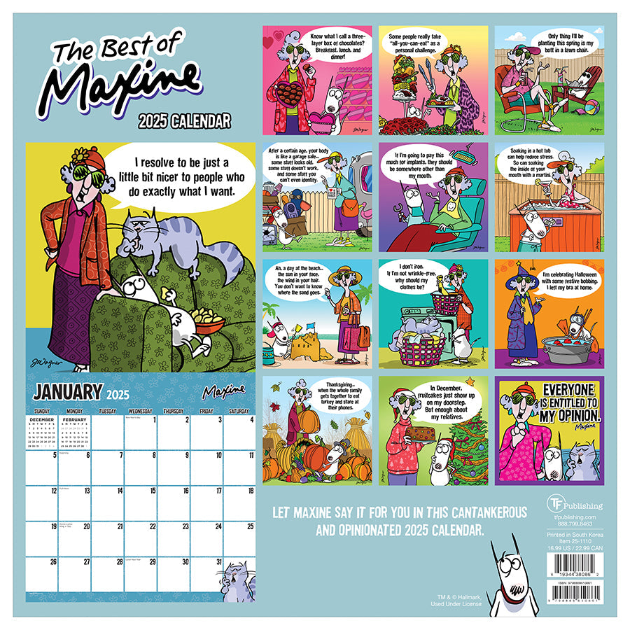 2025 Maxine Wall Calendar