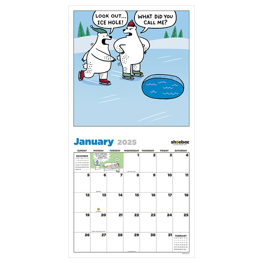 2025 Shoebox Wall Calendar