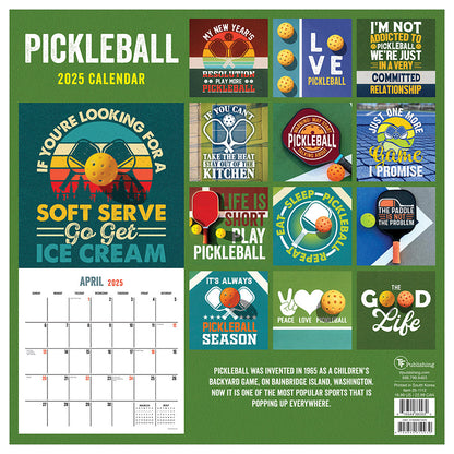 2025 Pickleball is Life Wall Calendar