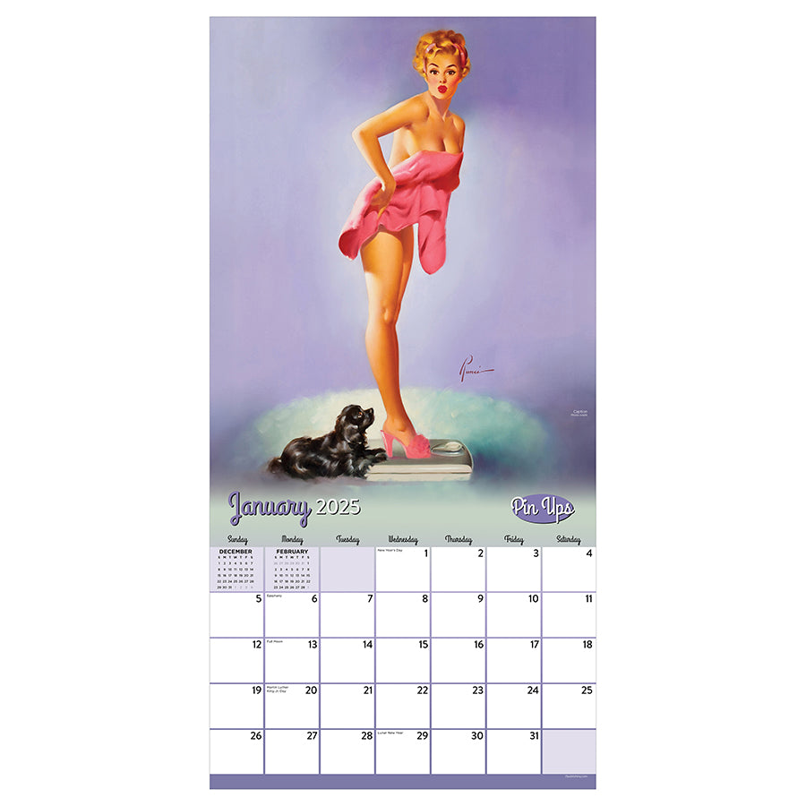 2025 PinUps Wall Calendar